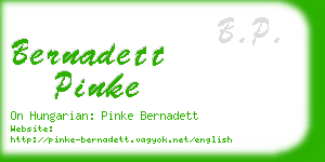 bernadett pinke business card